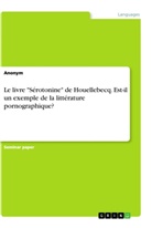 Anonym, Anonymous - Le livre "Sérotonine" de Houellebecq. Est-il un exemple de la littérature pornographique?