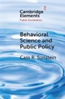 Cass Sunstein, Cass R. Sunstein, Cass R. (Harvard University Sunstein, Sunstein Cass R. - Behavioral Science and Public Policy