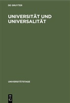 Degruyter - Universität und Universalität
