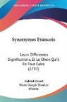 Pierre-Joseph Thoulier D'Olivet, Gabriel Girard - Synonymes Francois