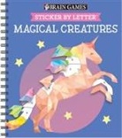 Brain Games, New Seasons, Publications International Ltd - Brain Games - Sticker by Letter: Magical Creatures (Sticker Puzzles - Kids Activity Book)