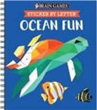 Brain Games, New Seasons, Publications International Ltd - Brain Games - Sticker by Letter: Ocean Fun (Sticker Puzzles - Kids Activity Book)