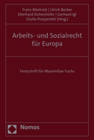 Ulric Becker, Ulrich Becker, Eberhard Eichenhofer, Eberhard Eichenhofer u a, Gerhard Igl, Franz Marhold... - Arbeits- und Sozialrecht für Europa