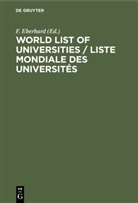 F. Eberhard - World List of Universities / Liste Mondiale des Universités