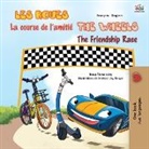Kidkiddos Books, Inna Nusinsky - The Wheels The Friendship Race (French English Bilingual Children's Book)