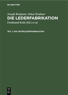 Joseph Borgman, Oskar Krahner, Hans Friedenthal, Ferdinand Kohl, Louis P. Kohl - Joseph Borgman; Oskar Krahner: Die Lederfabrikation - Teil 1: Die Unterlederfabrikation