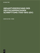 Peter Geils, Willi Gorzny, Hilmar Schmuck - Gesamtverzeichnis des deutschsprachigen Schrifttums 1700-1910 (GV) - Band 98: Mod - Mons