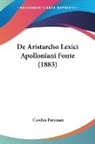 Carolus Forsman - De Aristarcho Lexici Apolloniani Fonte (1883)