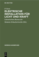P Stern, P. Stern, Literarischen Bureau der Siemens-Schuckertwerke - Elektrische Installation für Licht und Kraft