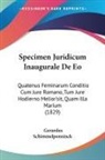 Gerardus Schimmelpenninck - Specimen Juridicum Inaugurale De Eo