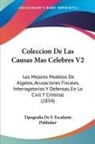 Tipografia De F. Escalante Publisher - Coleccion De Las Causas Mas Celebres V2