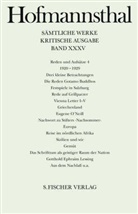 Hugo von Hofmannsthal, Katja Kaluga, Mathias Mayer, Mathias Mayer u a, Jutta Rißmann, Elle Ritter... - Sämtliche Werke - Kritische Ausgabe: Reden und Aufsätze. Tl.4