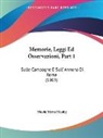 Nicola Maria Nicolaj - Memorie, Leggi Ed Osservazioni, Part 1
