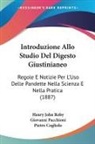 Henry John Roby - Introduzione Allo Studio Del Digesto Giustinianeo