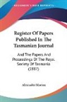 Alexander Morton - Register Of Papers Published In The Tasmanian Journal