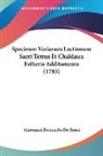 Giovanni Bernardo De Rossi - Specimen Variarum Lectionum Sacri Textus Et Chaldaica Estheris Additamenta (1783)