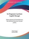 Joachim Kuhn, Gilles Menage - In Diogenem Laertium Aegidii Menagii
