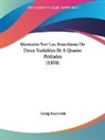 Georg Rosenhain - Memoire Sur Les Fonctions De Deux Variables Et A Quatre Periodes (1850)