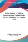 Charles E. De Ujfalvy De Mezo-Kovesd - Recherches Sur Le Tableau Ethnographique De La Bible Et Sur Les Migrations Des Peuples (1873)