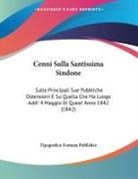 Tipografico Fontana Publisher - Cenni Sulla Santissima Sindone