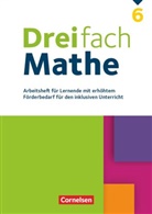 Dreifach Mathe - Zu allen Ausgaben - 6. Schuljahr Arbeitsheft mit Lösungen - Für Lernende mit erhöhtem Förderbedarf für den inklusiven  Unterricht