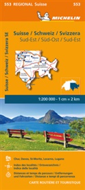 Carte r&eacute;gional 553, REGIONAL, REGIONAL SUISSE, MICHELI, Michelin - Suisse Sud-Est 1:200 000