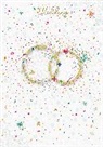 Doppelkarte / Ringe / Wedding / hoch