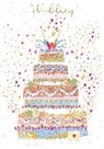 Doppelkarte / Torte / Wedding / hoch