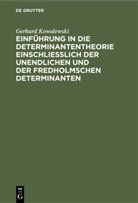 Gerhard Kowalewski - Einführung in die Determinantentheorie einschließlich der unendlichen und der Fredholmschen Determinanten