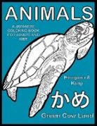 Green Cow Land, Lin Watchorn - Animals A Japanese Coloring Book For Adults And Kids