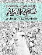 Papeterie Bleu, Susannah Kelly - Perros con arte: Amigos: Un libro de colorear para adultos