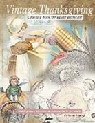 Color Me Vintage - Vintage Thanksgiving Coloring Book For Adults Grayscale