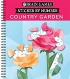 Brain Games, New Seasons, Publications International Ltd - Brain Games - Sticker by Number: Country Garden