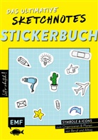 Let's sketch!  Das ultimative Sketchnotes-Stickerbuch - Über 600 Sticker: Symbole und Icons zum Organisieren und Planen von Beruf und Alltag