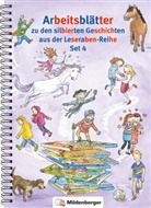 Ursula Oswald - Arbeitsblätter zu den silbierten Geschichten aus der Leseraben-Reihe Set 4
