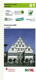 Geobasisdaten: Land NRW - Paderborner Land (Nordteil) Blatt 61, topographische Wanderkarte NRW