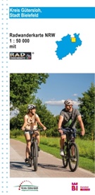 GeoMap - Kreis Gütersloh, Stadt Bielefeld Radwanderkarte mit Radverkehrsnetz NRW
