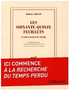Proust, Marcel Proust, Tadie - Les soixante-quinze feuillets, d'après le manuscrit conservé à la Bibliothèque nationale de France, département des M...