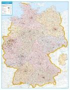 Garant Verlag, Garan Verlag, Garant Verlag - Postleitzahlenkarte Deutschland als Poster - 1:700.000, Format 98 x 138cm, einseitig laminiert