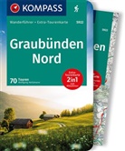Wolfgang Heitzmann - KOMPASS Wanderführer Graubünden Nord, 70 Touren mit Extra-Tourenkarte