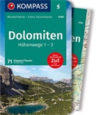 Michael Will - KOMPASS Wanderführer Dolomiten Höhenweg 1 bis 3, 71 Touren mit Extra-Tourenkarte