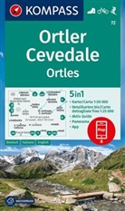 KOMPASS-Karte GmbH, KOMPASS-Karten GmbH, KOMPASS-Karten GmbH - KOMPASS Wanderkarte 72 Ortler/Ortles, Cevedale 1:50.000