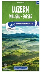 Hallwag Kümmerly+Frey AG, Hallwa Kümmerly+Frey AG, Hallwag Kümmerly+Frey AG - Kümmerly+Frey Wanderkarte 12 Luzern 1:40.000