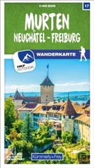 Hallwag Kümmerly+Frey AG, Hallwa Kümmerly+Frey AG, Hallwag Kümmerly+Frey AG - Kümmerly+Frey Wanderkarte 17 Murten 1:40.000