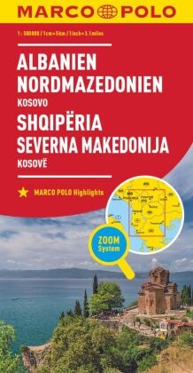 MAIRDUMON GmbH & Co KG, MAIRDUMONT GmbH & Co KG,  MAIRDUMONT GmbH & Co. KG - MARCO POLO Länderkarte Albanien, Nordmazedonien 1:500.000 - Kosovo