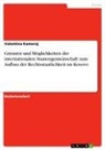 Valentina Kameraj - Grenzen und Möglichkeiten der internationalen Staatengemeinschaft zum Aufbau der Rechtsstaatlichkeit im Kosovo