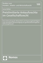 Jonas Bühler - Preislimitierte Ankaufsrechte im Gesellschaftsrecht
