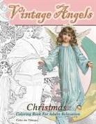 Color Me Vintage - Vintage Angels christmas coloring book for adults relaxation