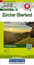 Hallwag Kümmerly+Frey AG, Hallwa Kümmerly+Frey AG, Hallwag Kümmerly+Frey AG - Kümmerly+Frey Wandertourenkarte 1 Zürcher Oberland 1:50.000