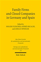 Holger Fleischer, André Recalde, Andrés Recalde, Gerald Spindler - Family Firms and Closed Companies in Germany and Spain